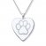Paw Print Locket Heart Necklace Sterling Silver