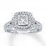 Radiant Reflections Engagement Ring 1 ct tw Diamonds 14K Gold