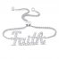 Diamond Faith Bolo Bracelet 1/5 ct tw 10K White Gold