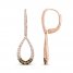 Le Vian Diamond Dangle Earrings 7/8 ct tw 14K Strawberry Gold