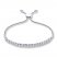 Lab-Created White Sapphire Bolo Bracelet Sterling Silver