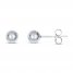 5mm Ball Earrings Sterling Silver