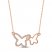 Diamond Butterfly Necklace 1/6 ct tw 10K Rose Gold 18"