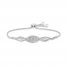 Diamond Bolo Bracelet Round-cut Sterling Silver