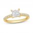 Diamond Engagement Ring 3/4 ct tw Princess/Round-cut 14K Yellow Gold