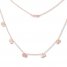 Dangling Disc Necklace 14K Rose Gold 16" to 18" Adjustable