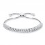 Diamond Bolo Bracelet 1/5 ct tw Round-cut Sterling Silver