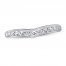 Diamond Contour Ring 1/3 ct tw Round-cut 14K White Gold