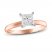 Diamond Solitaire Engagement Ring 1-1/2 ct tw Princess-Cut 10K Rose Gold