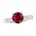 Lab-Created Ruby Solitaire Ring Sterling Silver