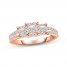 Three-Stone Diamond Engagement Ring 1 ct tw Princess & Round-cut 14K Rose Gold