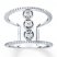 Diamond North-South Ring 1/4 ct tw Round-cut 10K White Gold