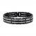 Men's Black Diamond Bracelet 1 ct tw Stainless Steel 8.5"