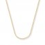 Square Wheat Chain 14K Yellow Gold Necklace 16" Length