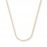 Square Wheat Chain 14K Yellow Gold Necklace 16" Length