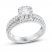 Diamond Engagement Ring 1-1/2 ct tw Radiant/Round 14K White Gold