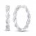 Circle of Gratitude Diamond Hoop Earrings 1/4 ct tw Round-cut 10K White Gold