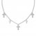 Diamond Cross Choker Necklace 1/3 ct tw Sterling Silver