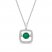 Unstoppable Love Emerald & Diamond Necklace 1/10 ct tw Round-Cut Sterling Silver 19"