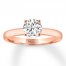 Leo Diamond Artisan Ring 1 Carat 14K Rose Gold