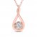 Diamond Twist Necklace 1/5 ct tw Round-cut 10K Rose Gold 18"