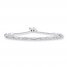 Diamond Bolo Bracelet 1/2 ct tw Round-cut Sterling Silver