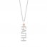 Hallmark Diamonds Faith Necklace 1/6 ct tw Sterling Silver/10K Rose Gold 18"