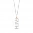 Hallmark Diamonds Faith Necklace 1/6 ct tw Sterling Silver/10K Rose Gold 18"