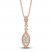 Diamond Necklace 1/4 ct tw Round-cut 10K Rose Gold 18"