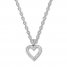 Diamond Heart Necklace 1/4 ct tw Round-cut 10K White Gold