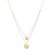 Disc Layered Necklace 14K Yellow Gold 16" to 18" Adjustable