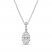 Forever Connected Diamond Necklace 1/4 ct tw Round/Pear 10K White Gold 18"