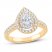 Diamond Engagement Ring 1 ct tw Pear/Round 14K Yellow Gold