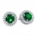 Lab-Created Emerald Earrings Sterling Silver