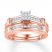 Diamond Bridal Set 1/5 ct tw Round-cut 10K Rose Gold