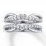 Leo Diamond Enhancer Ring 3/4 ct tw Round-cut 14K White Gold