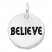 Believe Charm Sterling Silver