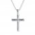 Men's Cross Necklace Stainless Steel 22" Length