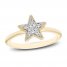Diamond Star Ring 1/10 ct tw Round-cut 10K Yellow Gold