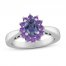 Tanzanite & Amethyst Ring Sterling Silver