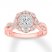 Diamond Engagement Ring 3/4 ct tw Round-cut 14K Rose Gold