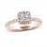 THE LEO Diamond Engagement Ring 5/8 ct tw Princess/Round 14K Rose Gold