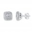 Diamond Earrings 1/20 ct tw Round-cut Sterling Silver