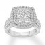 Diamond Engagement Ring 2 ct tw Round-cut 10K White Gold