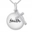 "Faith" Diamond Cross Necklace 1/15 ct tw Sterling Silver
