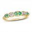 Le Vian Emerald & Diamond Stacking Ring 1/6 ct tw Diamonds 14K Honey Gold