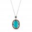 Le Vian Couture Turquoise Necklace 7/8 ct tw Diamonds 18K Vanilla Gold 18"