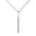 Diamond Bar Necklace 1/8 ct tw Round-cut Sterling Silver