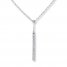 Diamond Bar Necklace 1/8 ct tw Round-cut Sterling Silver