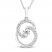 Encircled by Love Diamond Necklace 1/3 ct tw Round-cut 10K White Gold 18"